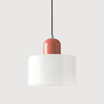 Bauhaus Pendant Light With Coloured Translucent Glass Shade - Image 29