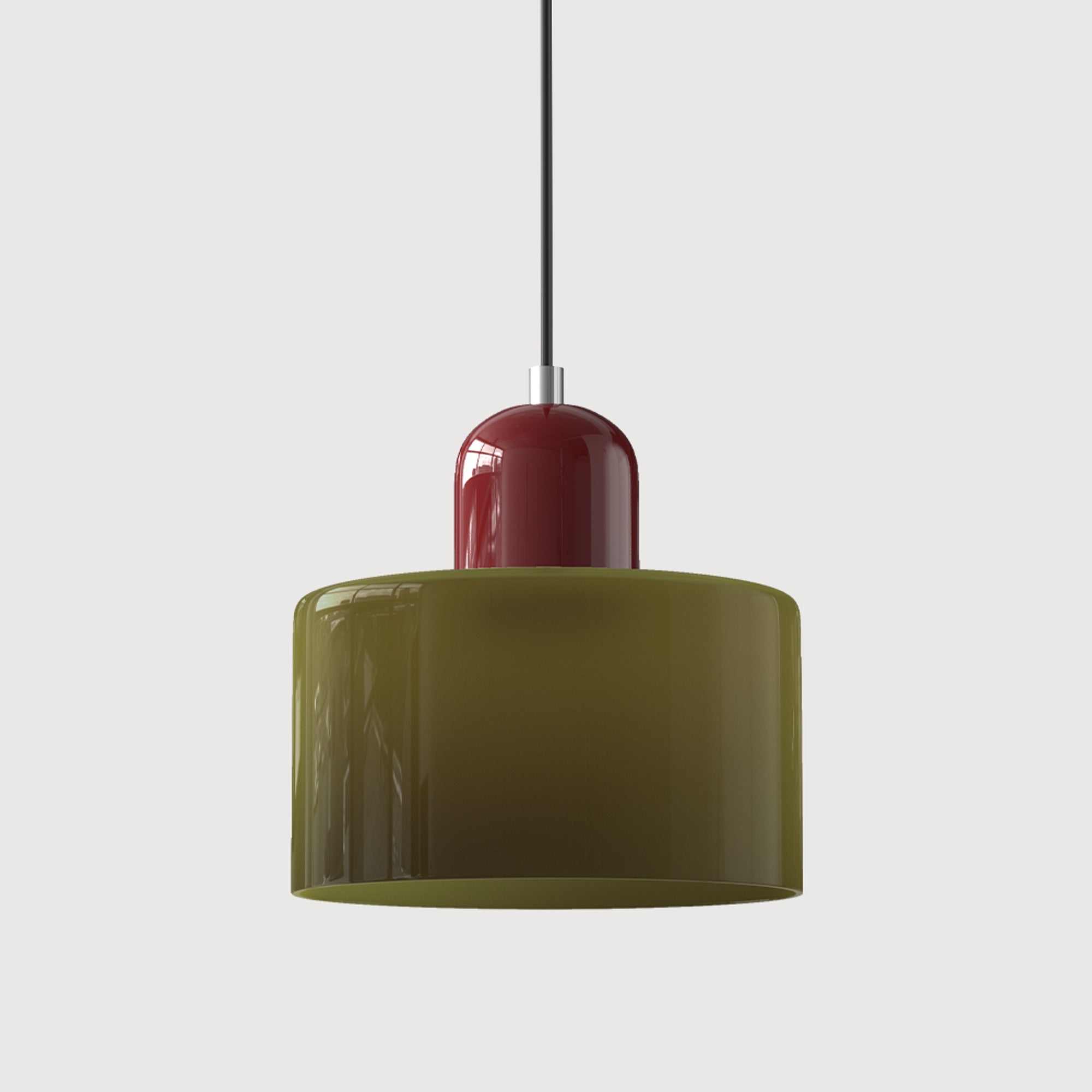 Bauhaus Pendant Light With Coloured Translucent Glass Shade - Image 42