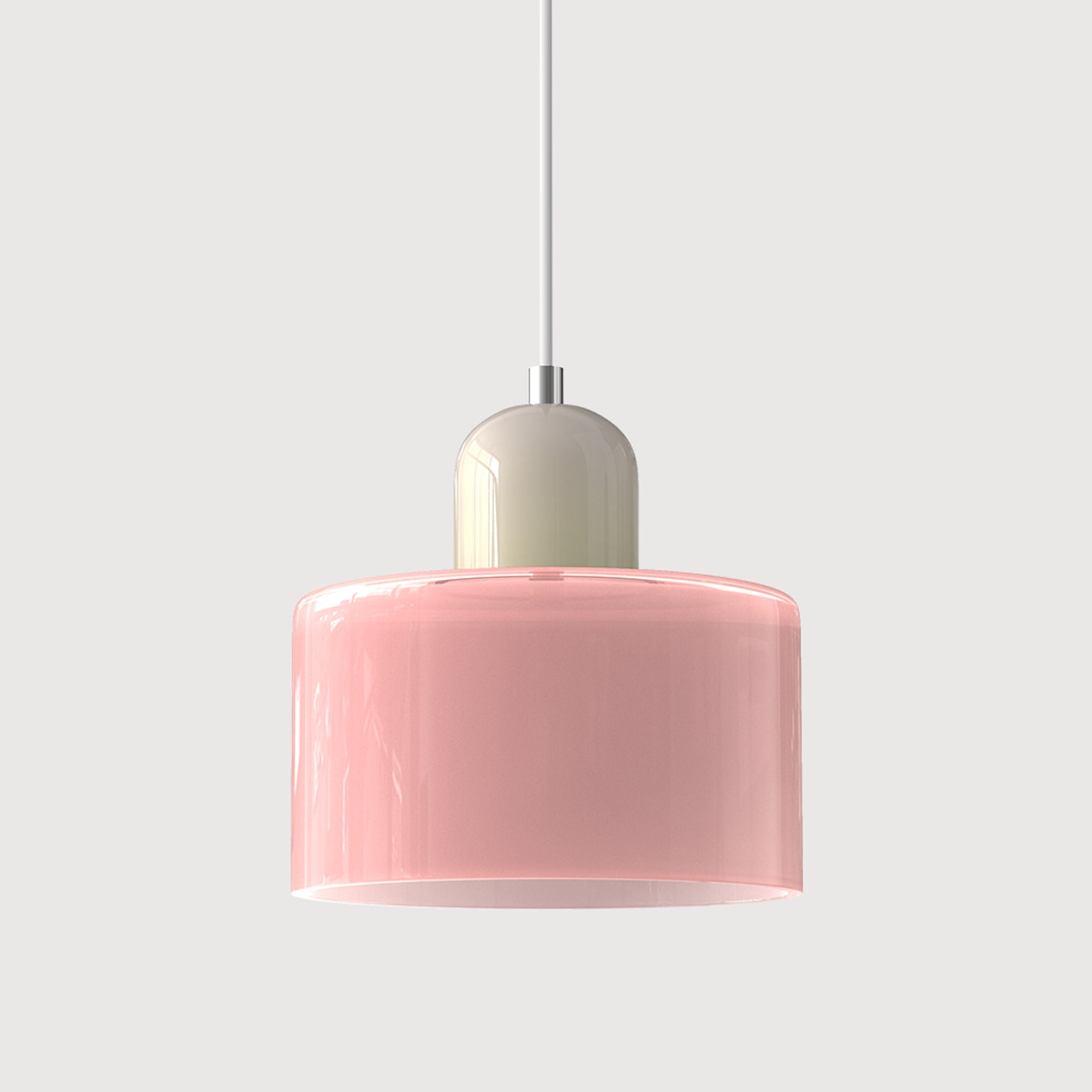Bauhaus Pendant Light With Coloured Translucent Glass Shade - Image 12