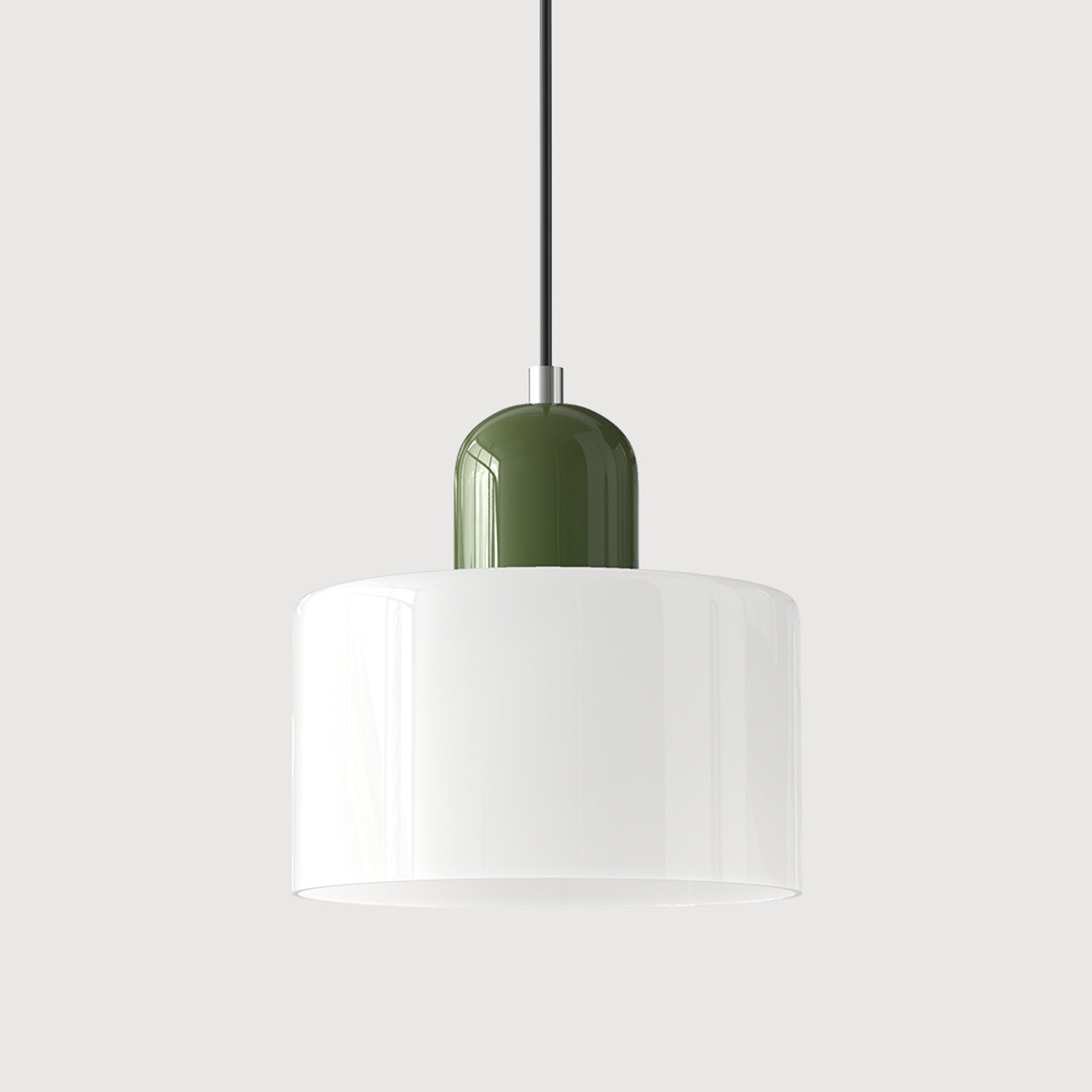 Bauhaus Pendant Light With Coloured Translucent Glass Shade - Image 27