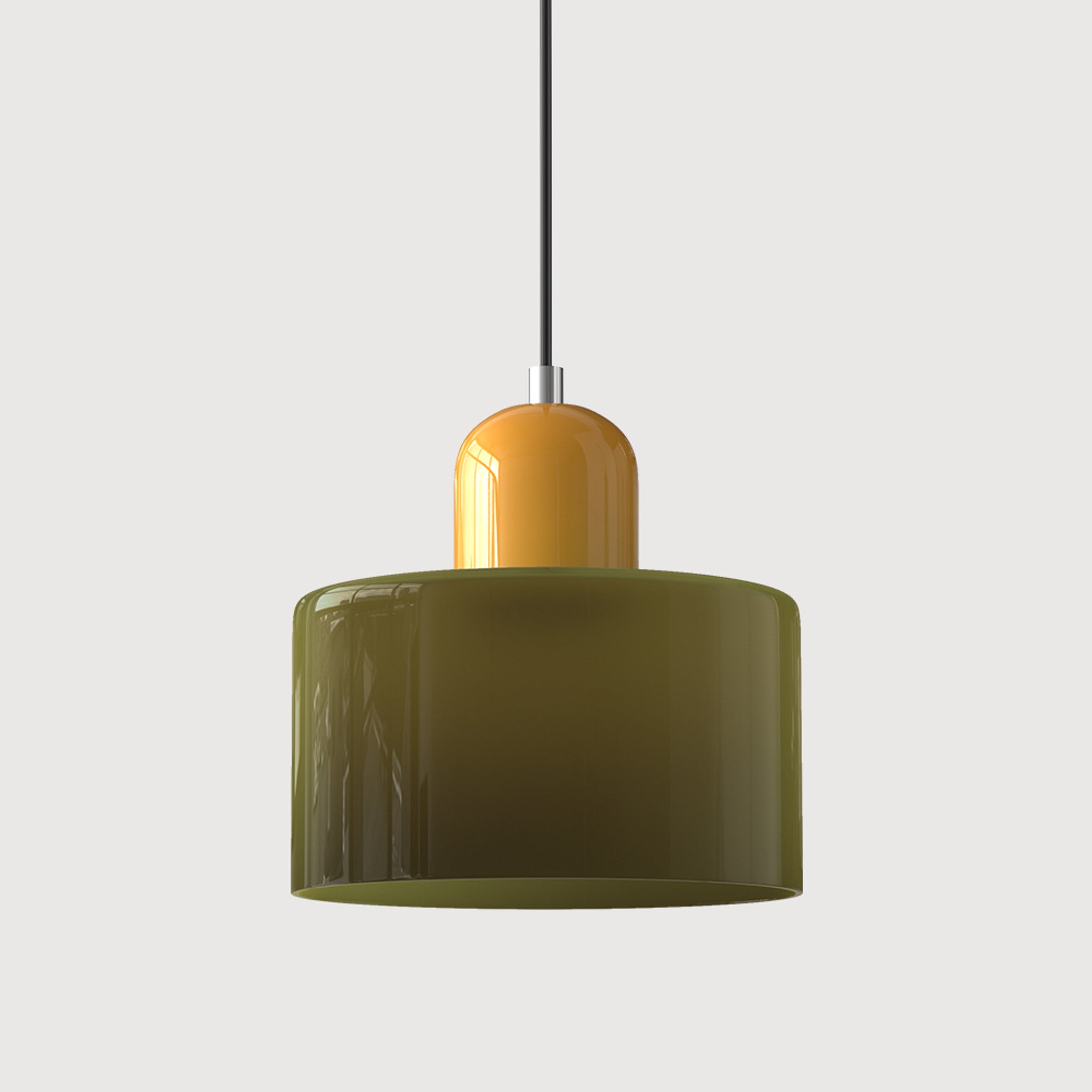 Bauhaus Pendant Light With Coloured Translucent Glass Shade - Image 38