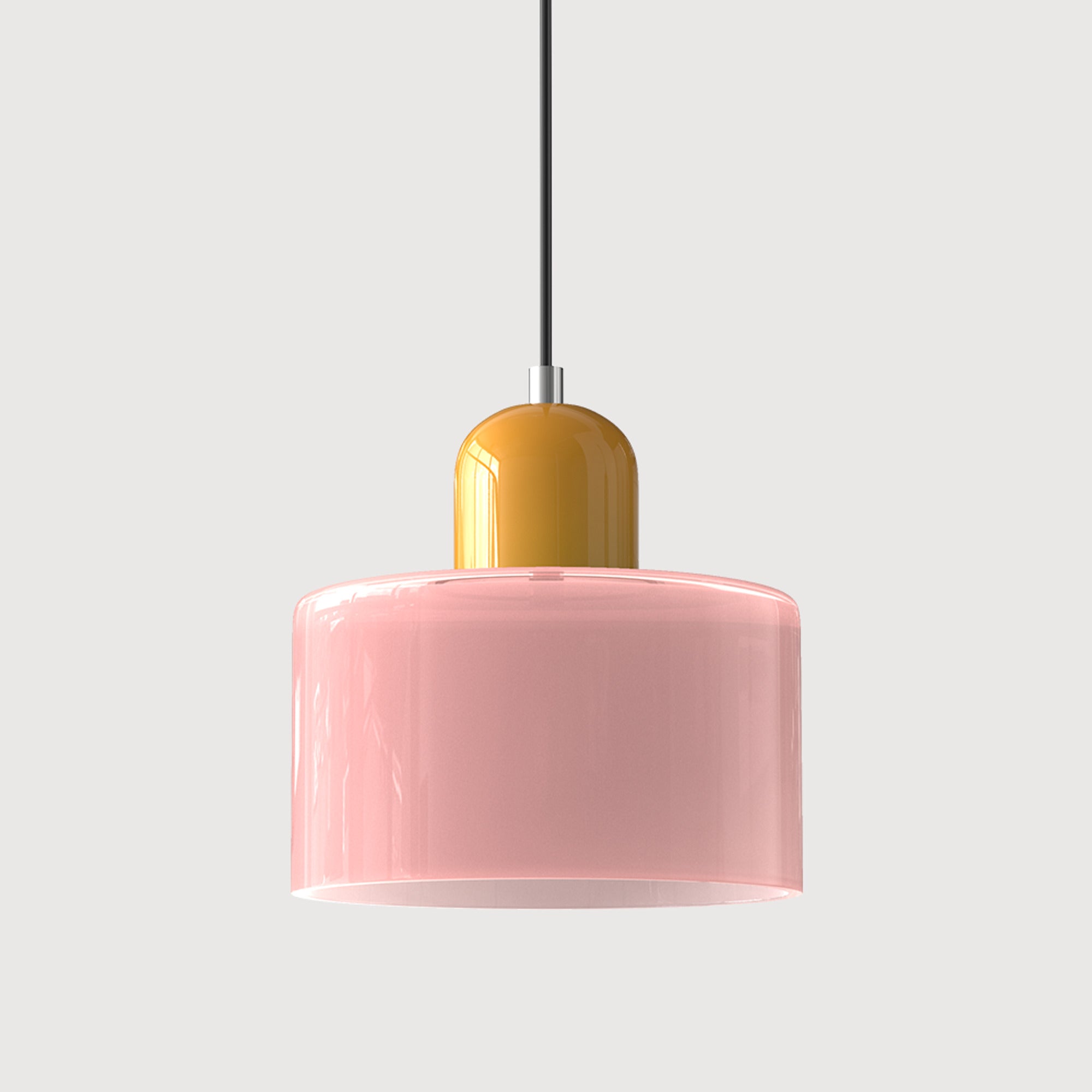 Bauhaus Pendant Light With Coloured Translucent Glass Shade - Image 11