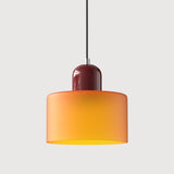 Bauhaus Pendant Light With Coloured Translucent Glass Shade - Image 24