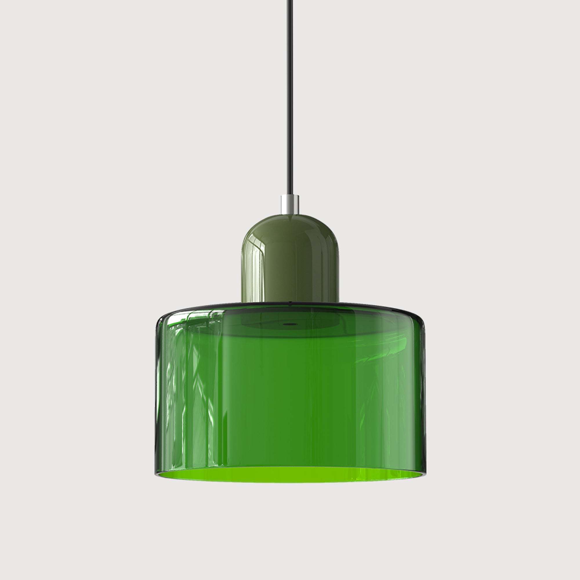 Bauhaus Pendant Light With Coloured Translucent Glass Shade - Image 16