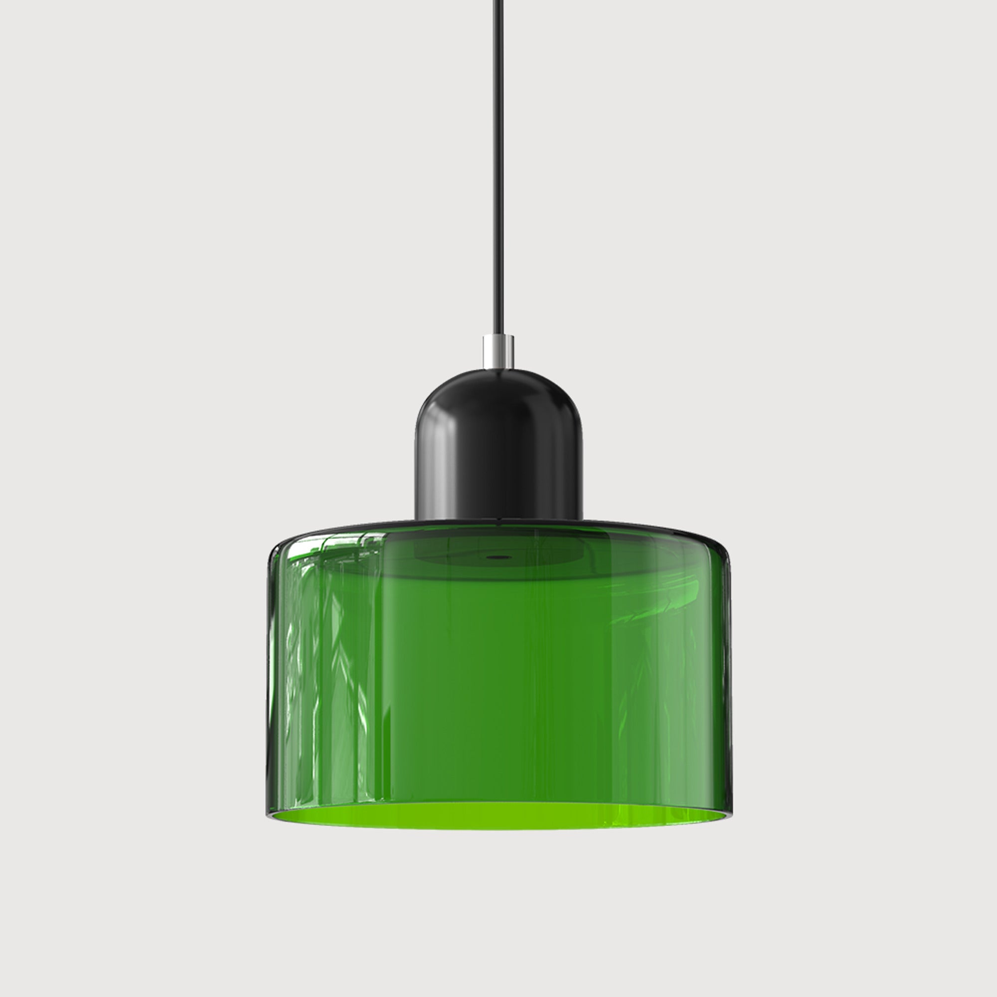 Bauhaus Pendant Light With Coloured Translucent Glass Shade - Image 13
