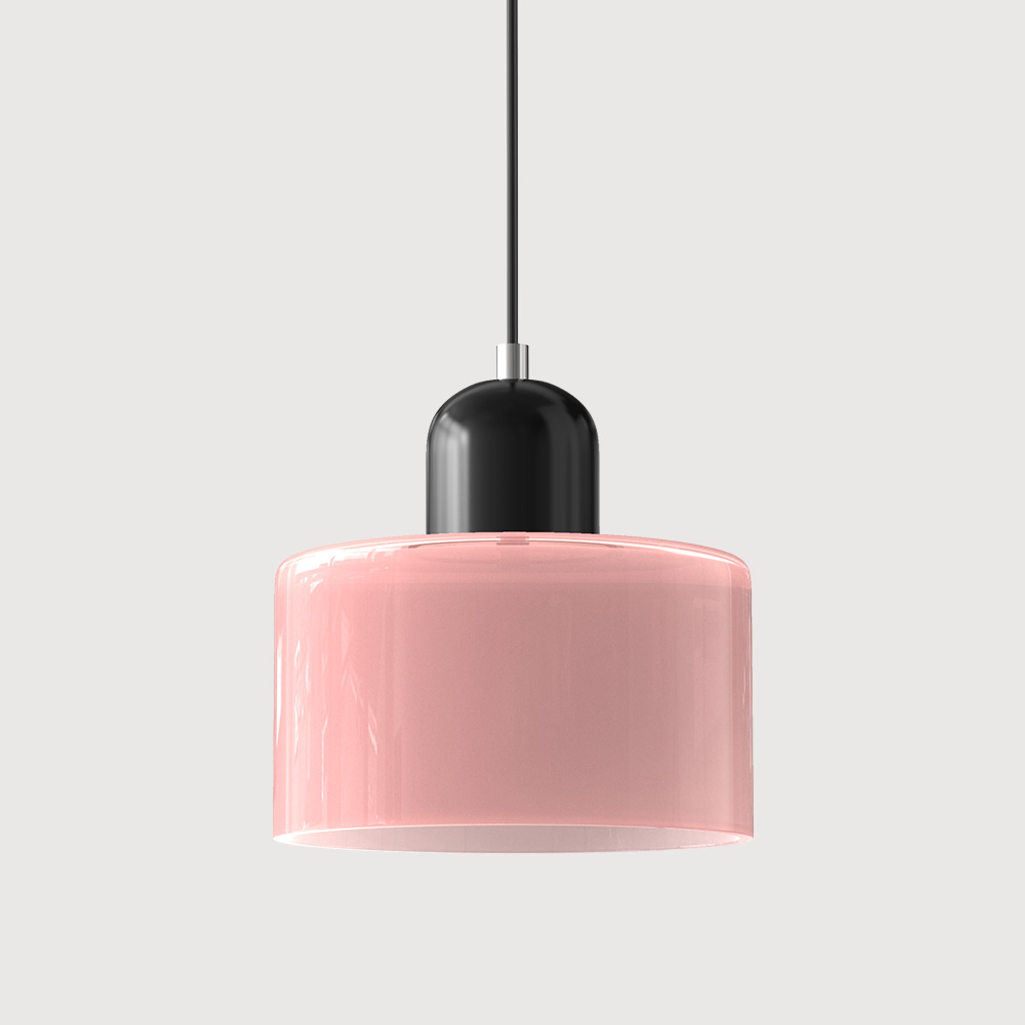 Bauhaus Pendant Light With Coloured Translucent Glass Shade - Image 10