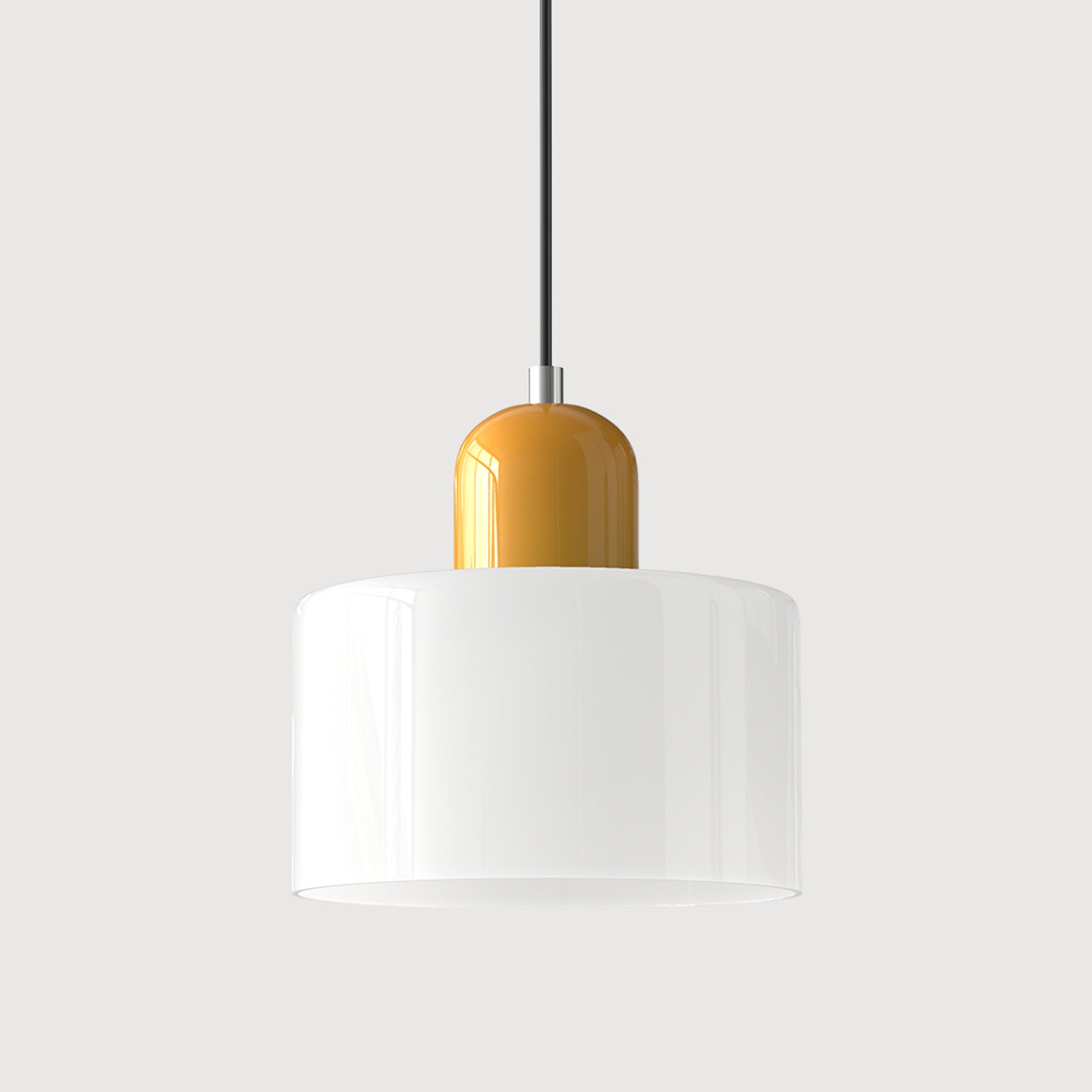 Bauhaus Pendant Light With Coloured Translucent Glass Shade - Image 26
