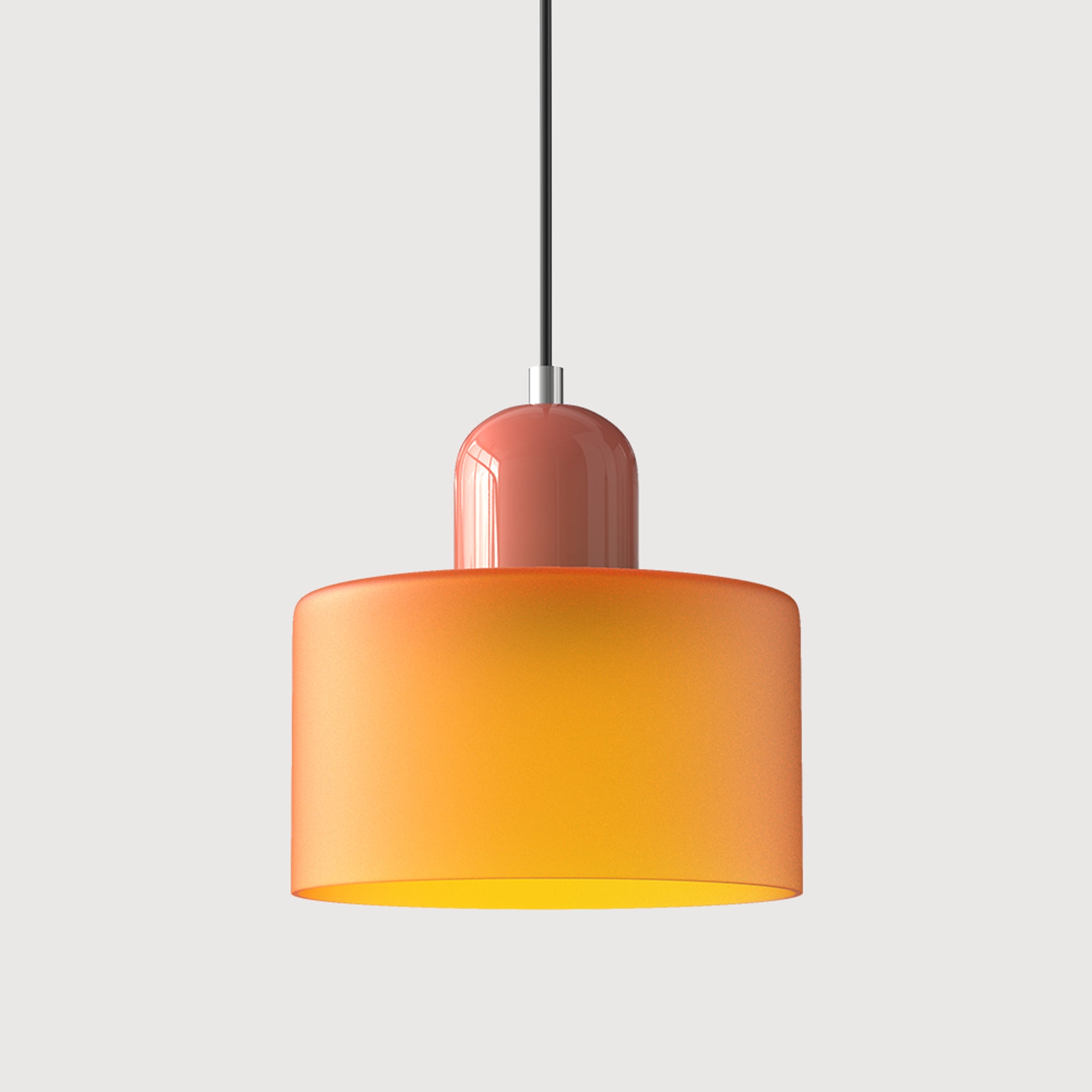 Bauhaus Pendant Light With Coloured Translucent Glass Shade - Image 23