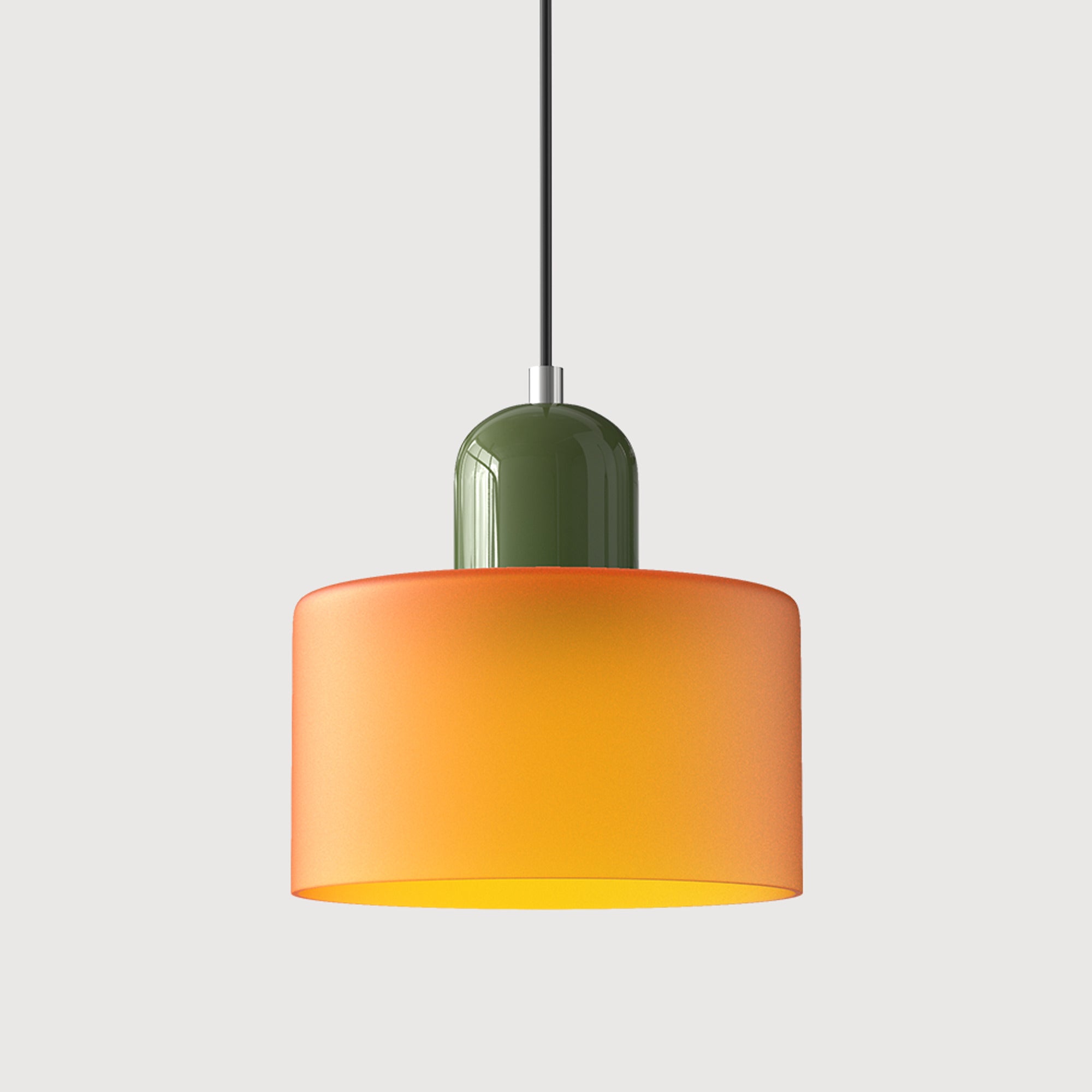 Bauhaus Pendant Light With Coloured Translucent Glass Shade - Image 21