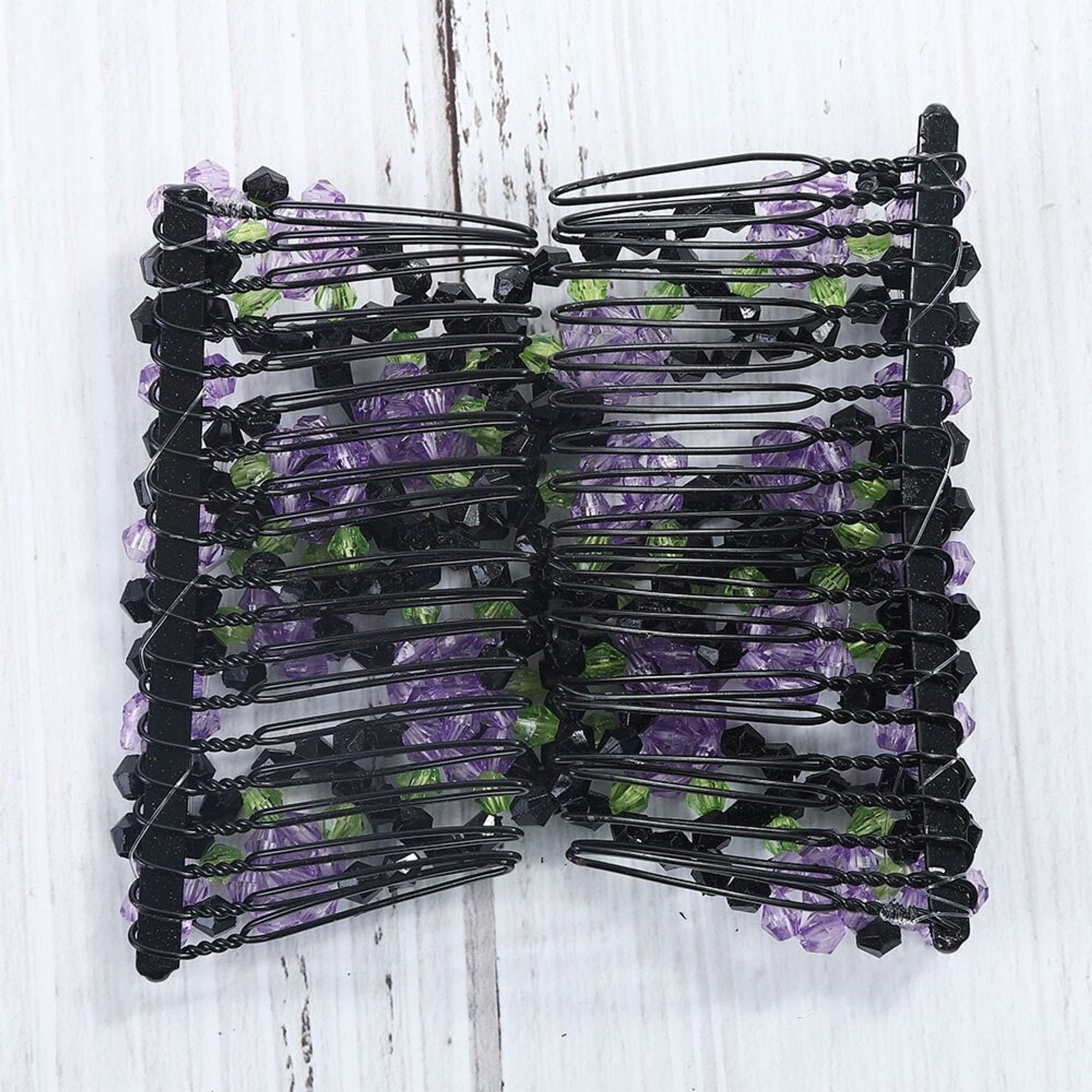 Beaded Hair Comb With Stretchable Design For Secure Styling - Image 3