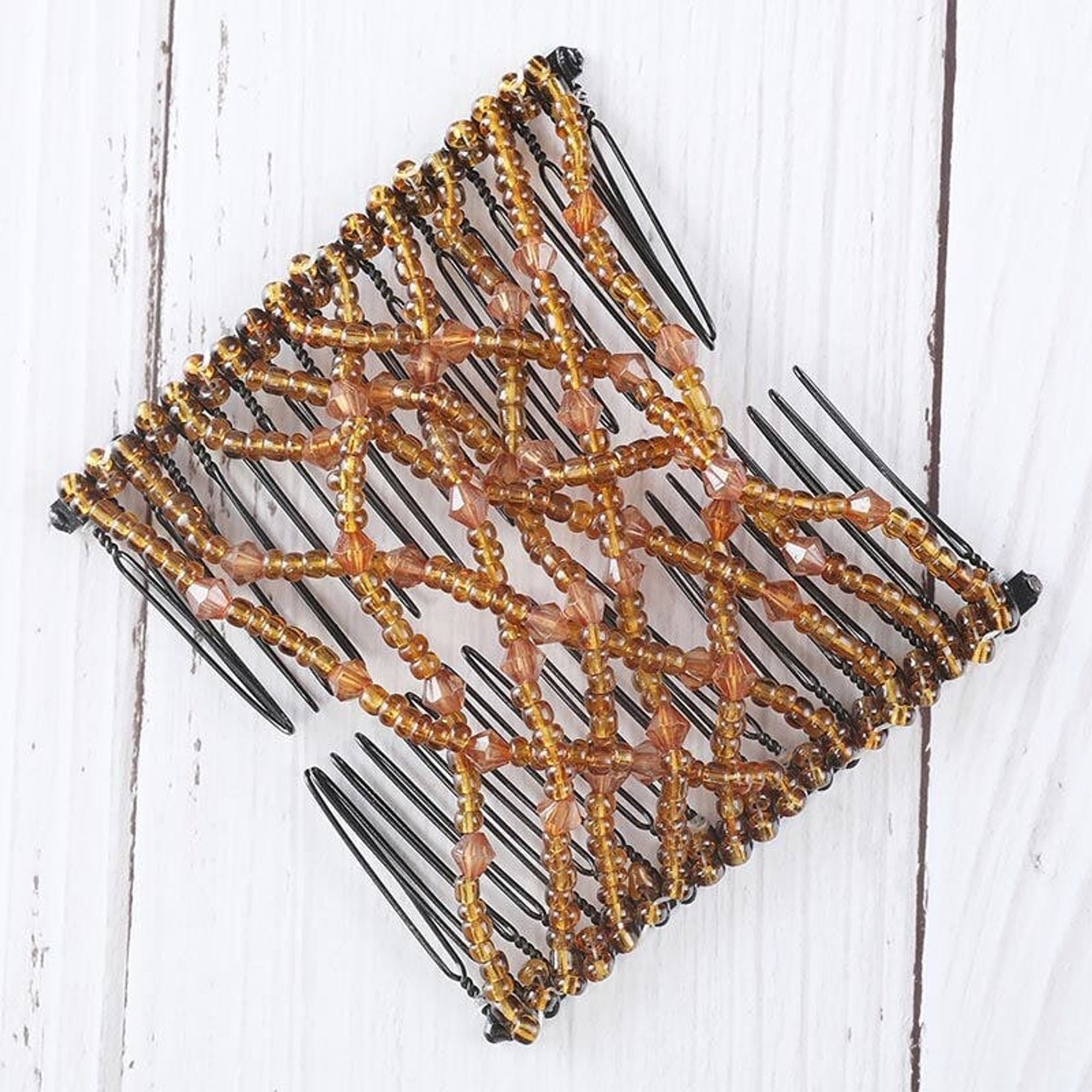 Beaded Hair Comb With Stretchable Design For Secure Styling - Image 8