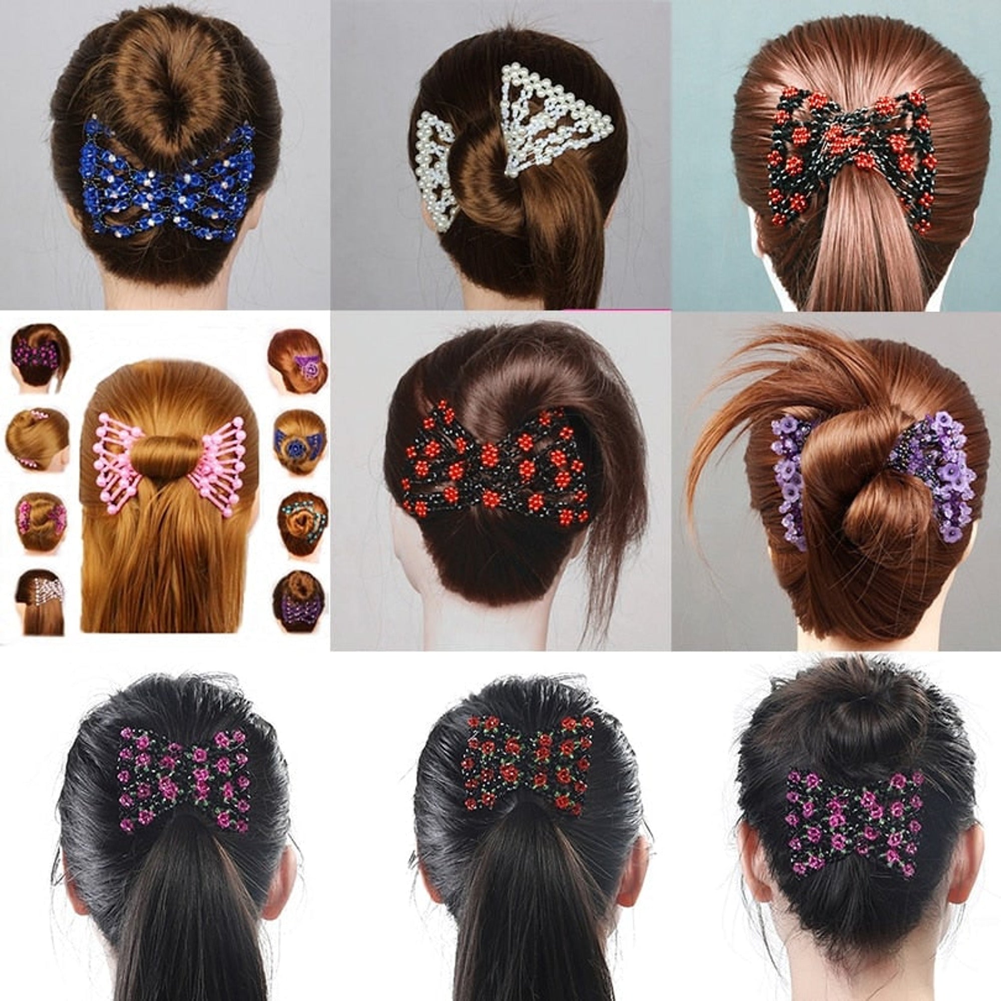 Beaded Hair Comb With Stretchable Design For Secure Styling - Image 2