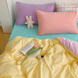 Bedding Set Pastel Rainbow Striped Duvet Cover And Pillowcases - Image 5