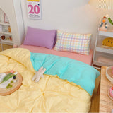 Bedding Set Pastel Rainbow Striped Duvet Cover And Pillowcases - Image 8