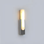 Modern Alabaster-Effect Brass Wall Sconce LED 1-Light Lasson Living