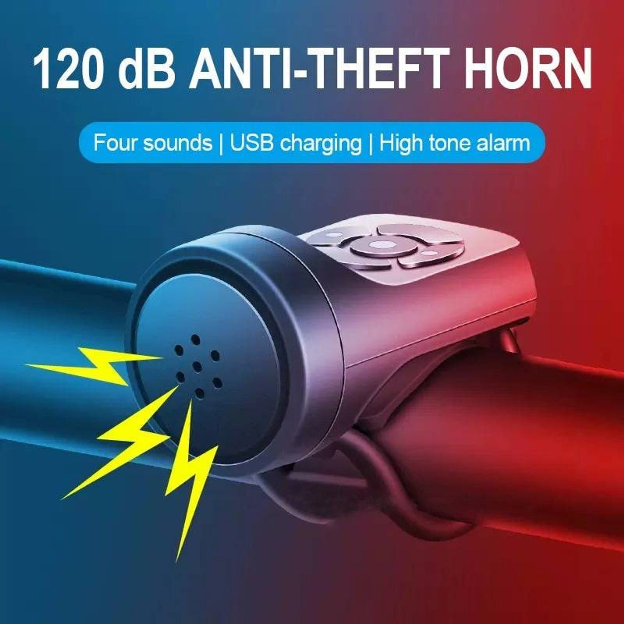 Bike Alarm With 120dB Anti-Theft Vibration Detection And Four Riding Tones - Image 2