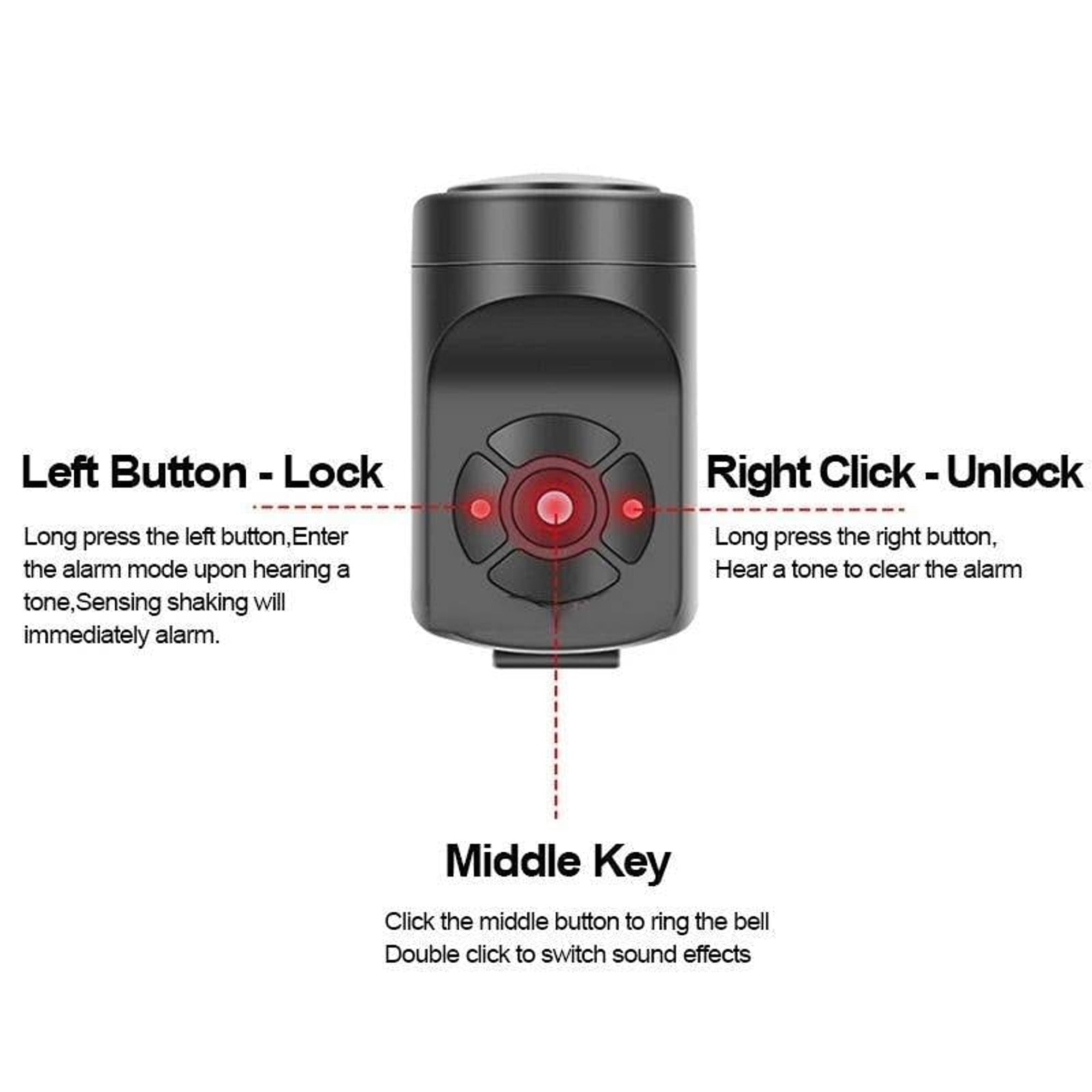 Bike Alarm With 120dB Anti-Theft Vibration Detection And Four Riding Tones - Image 6