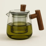 Borosilicate Glass Teapot With Detachable Infuser And Wooden Handle - Image 8