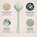 Brushwell Rechargeable Motorised Long-Handle Electric Back Brush For Shower - Image 9