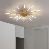 Burst Ceiling Light LED Ceiling Lights Modern Semi-Recessed Starburst Design For Bedroom - Image 1