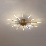Burst Ceiling Light LED Ceiling Lights Modern Semi-Recessed Starburst Design For Bedroom - Image 20