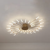 Burst Ceiling Light LED Modern Semi-Recessed Ceiling Fixture Starburst Design - Image 5