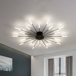 Burst Ceiling Light LED Modern Semi-Recessed Ceiling Fixture Starburst Design - Image 2