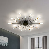 Burst Ceiling Light LED Modern Semi-Recessed Ceiling Fixture Starburst Design - Image 2