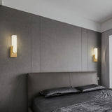 Modern Alabaster-Effect Brass Wall Sconce LED 1-Light Lasson Living