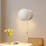 Nordic Minimalist Glass Globe Wall Sconce LED 1-Light with Pull Cord Lasson Living