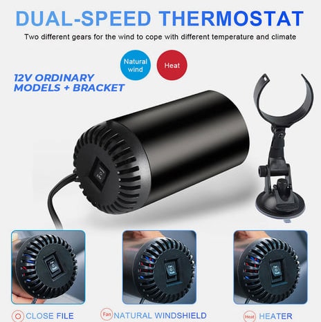 Car Air Blower Fast Heating Cup Shape Warm Plug And Use Instant Heat - Image 6