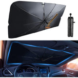 Car Windshield Sun Shade With 360° Bendable Handle For Model 3 Y & Suvs - Image 1