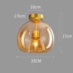 Nordic Glass Globe Semi-Flush Ceiling Light | 1-Light Lasson Living