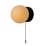Nordic Minimalist Glass Globe Wall Sconce LED 1-Light with Pull Cord Lasson Living
