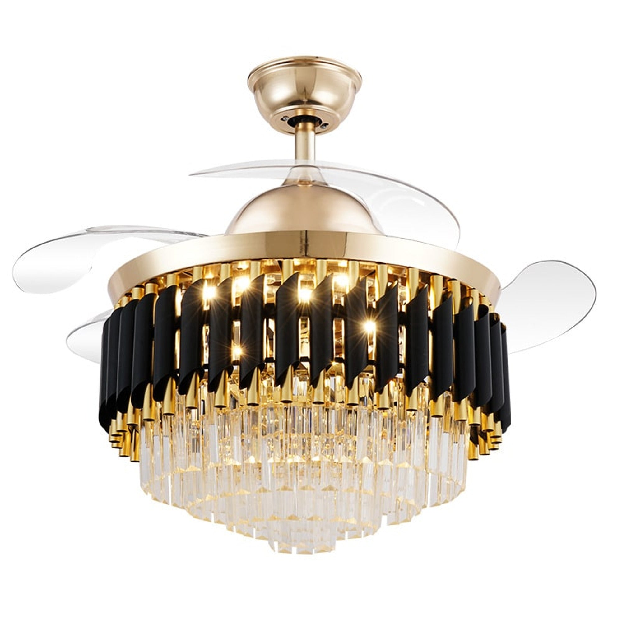 Ceiling Fan LED Chandelier With Transparent Blades - Image 5