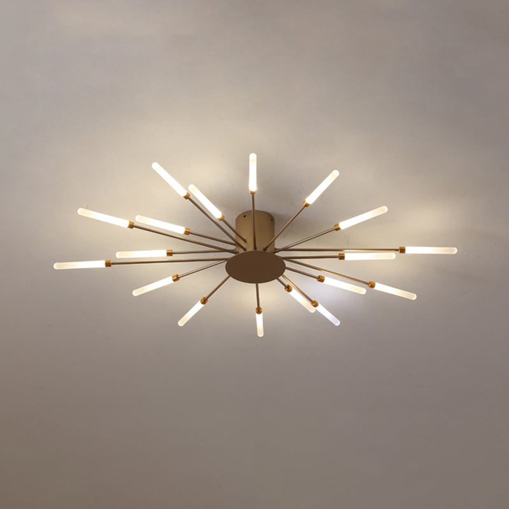 Ceiling Light Burst Semi-recessed LED Starburst With Tube Arms - Image 20