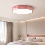 Ceiling Light Flush Mount Octagonal Metal With Integrated LED Remote - Image 5