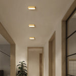 Ceiling Light LED Flush Mount Oval Wooden Finish Modern Indoor - Image 2