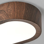 Ceiling Light LED Flush Mount Oval Wooden Finish Modern Indoor - Image 8
