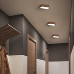 Ceiling Light LED Flush Mount Oval Wooden Finish Modern Indoor - Image 3
