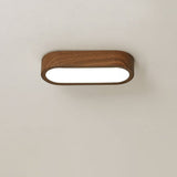 Ceiling Light LED Flush Mount Oval Wooden Finish Modern Indoor - Image 7
