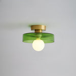 Ceiling Light LED Round Shade Exposed Bulb For Hallway - Image 13