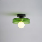 Ceiling Light LED Round Shade Exposed Bulb For Hallway - Image 4