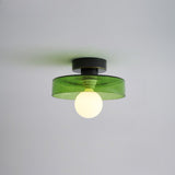 Ceiling Light LED Round Shade Exposed Bulb For Hallway - Image 4
