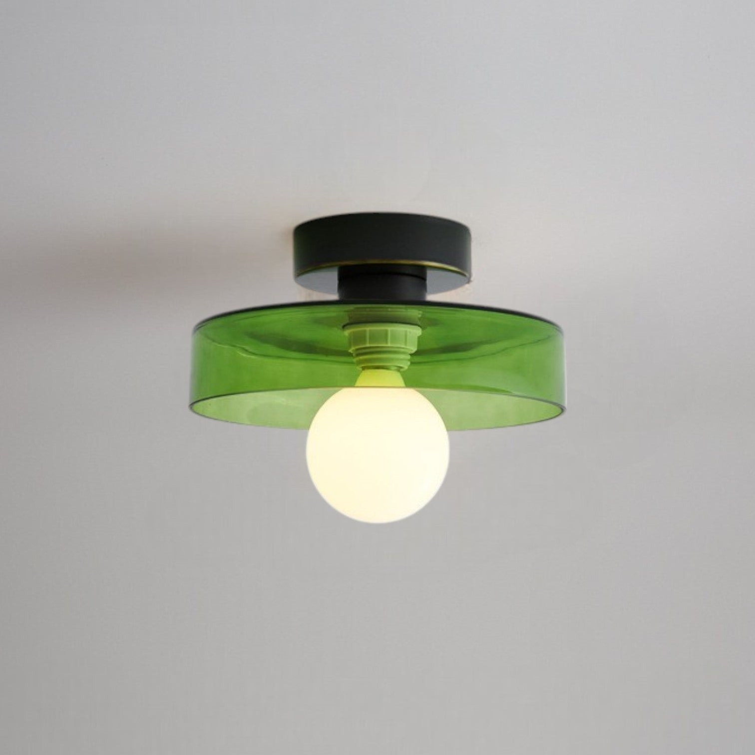 Ceiling Light LED Round Shade Exposed Bulb For Hallway - Image 5