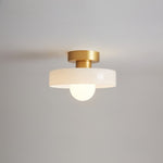 Ceiling Light LED Round Shade Exposed Bulb For Hallway - Image 7