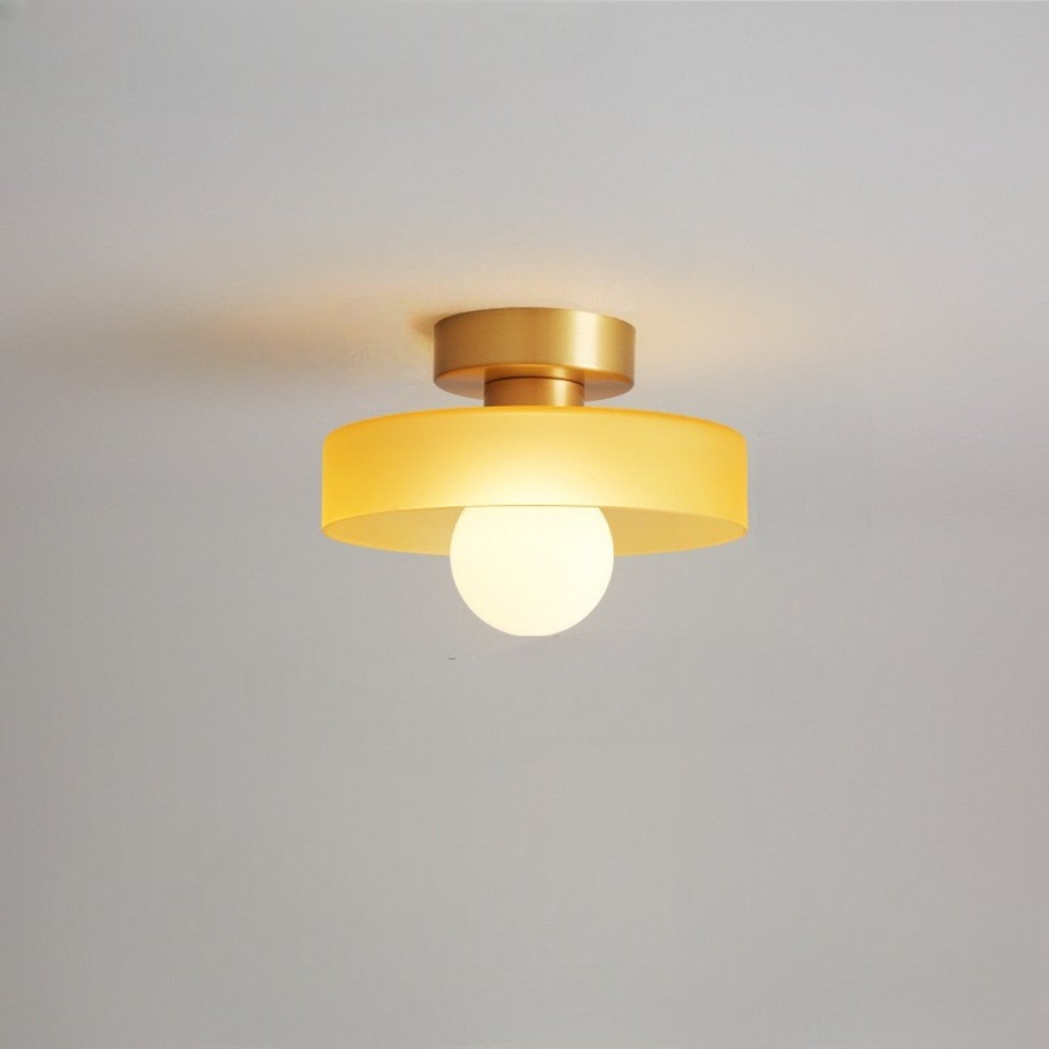 Ceiling Light LED Round Shade Exposed Bulb For Hallway - Image 8