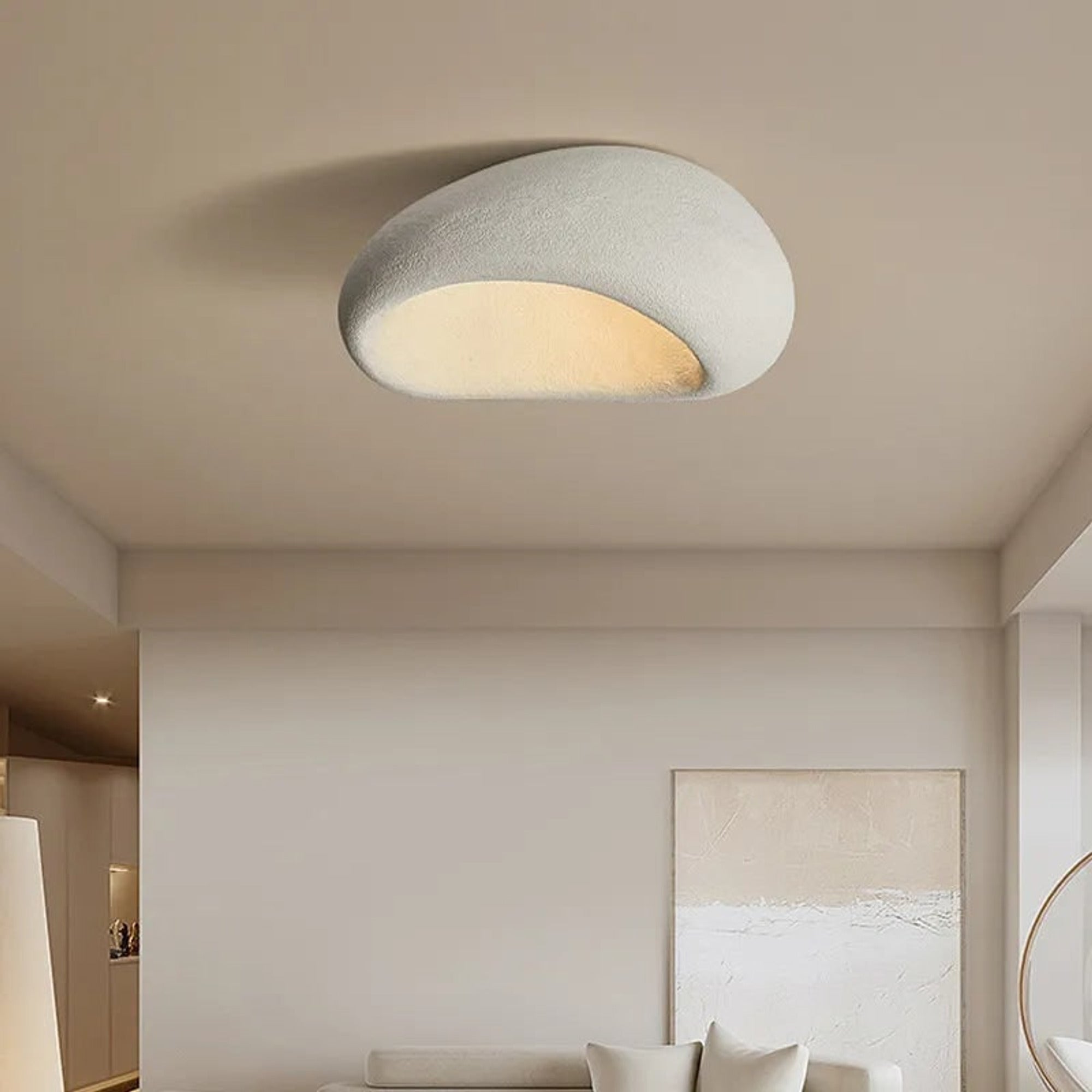 Ceiling Light LED Wabi Sabi Rustic Metal Round Modern - Image 1