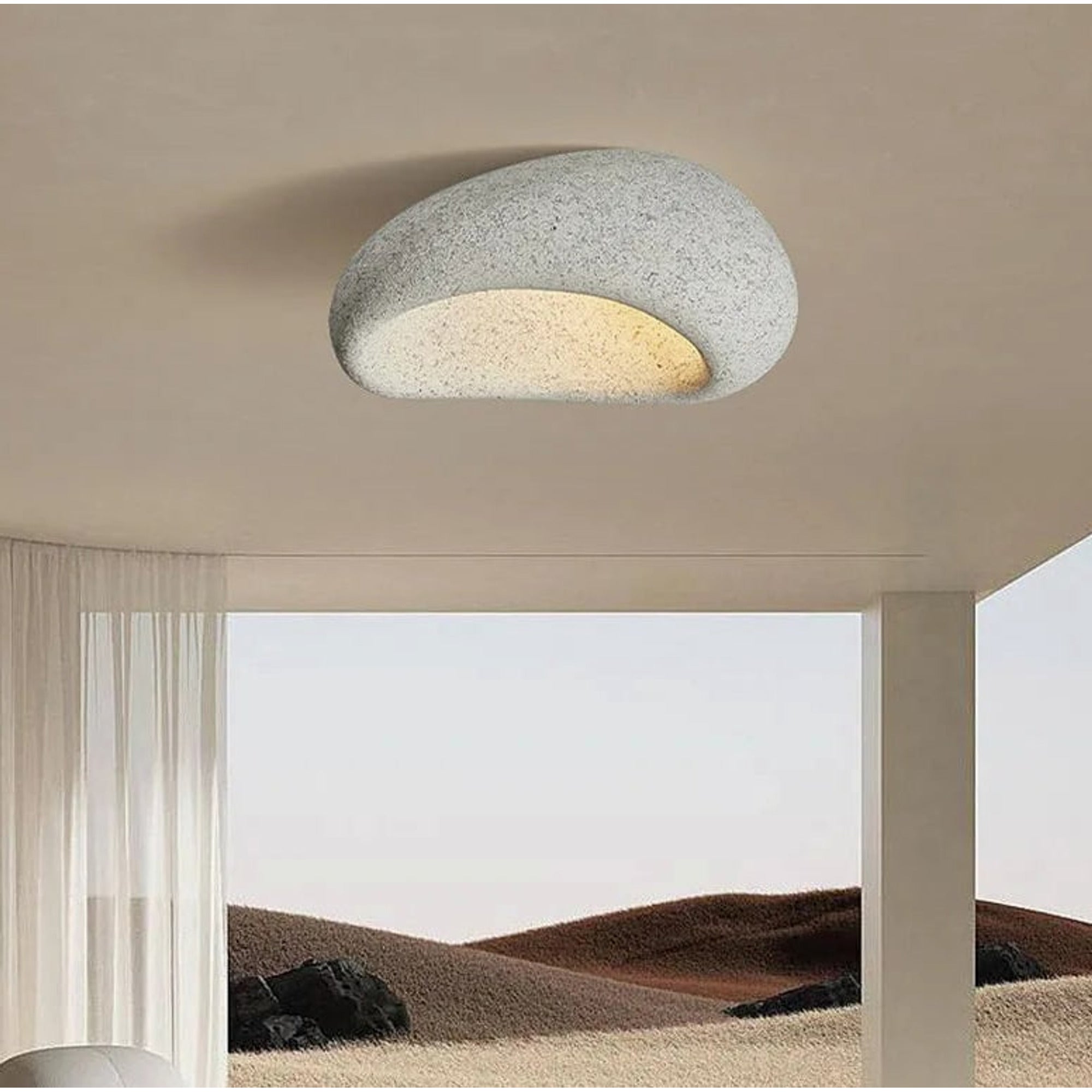 Ceiling Light LED Wabi Sabi Rustic Metal Round Modern - Image 14