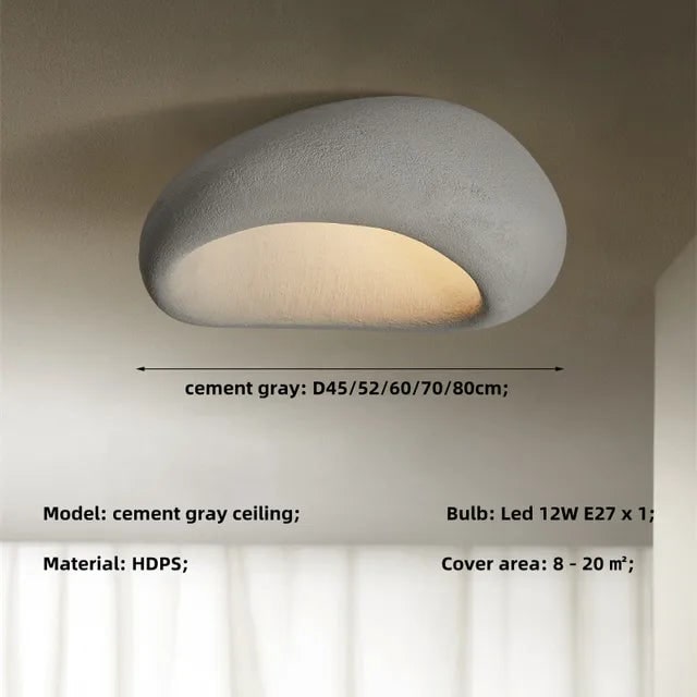 Ceiling Light LED Wabi Sabi Rustic Metal Round Modern - Image 6